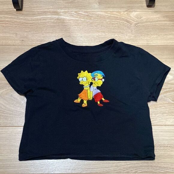 the simpsons black crop top size xs - Picture 2 of 5